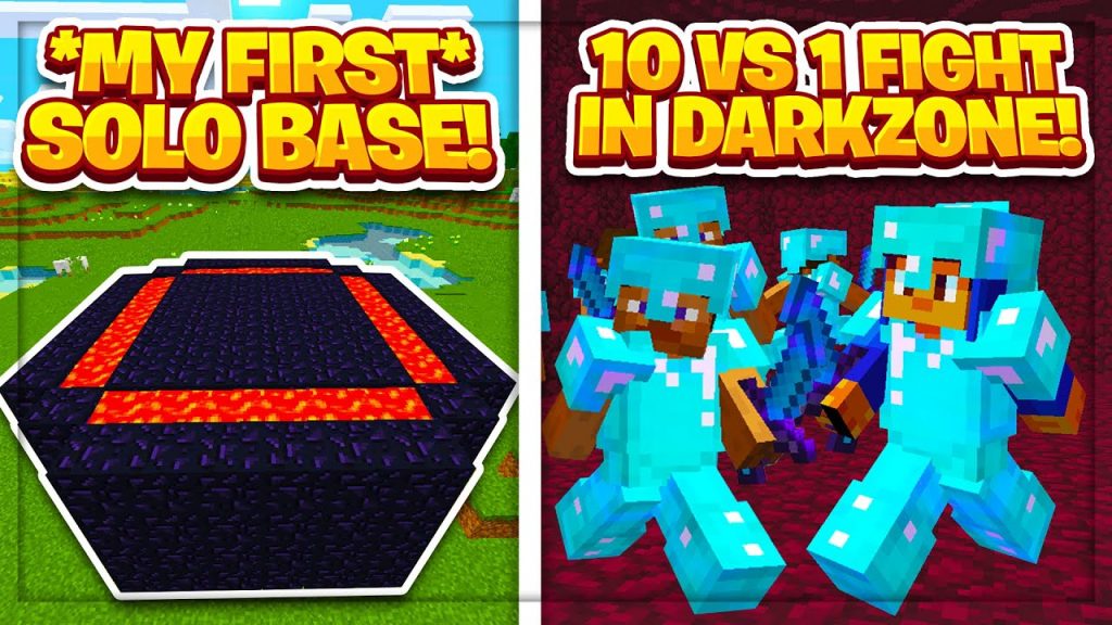 First Solo Base!!! **10 VS 1 FIGHT IN DARKZONE!** | Minecraft Factions | KrakenMC | Infernal Map 4