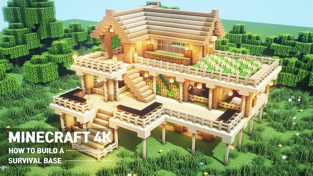 Minecraft : SURVIVAL BASE HOUSE TUTORIAL｜How to Build in Minecraft (#98)