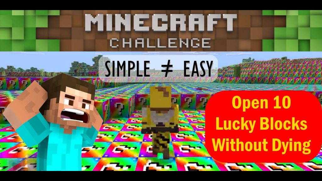 Can You Survive 10 Lucky Blocks? | Minecraft Survival Mode Challenges | Minecraft Bedrock Addons