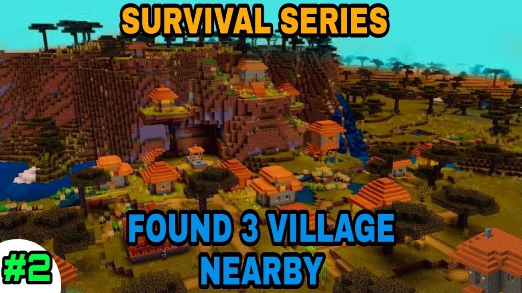 Found Three Villages Nearby- Minecraft Survival Gameplay in Hindi #2