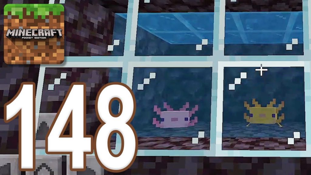Minecraft: Pocket Edition - Gameplay Walkthrough Part 148 - Axolotl Aquarium (iOS, Android)