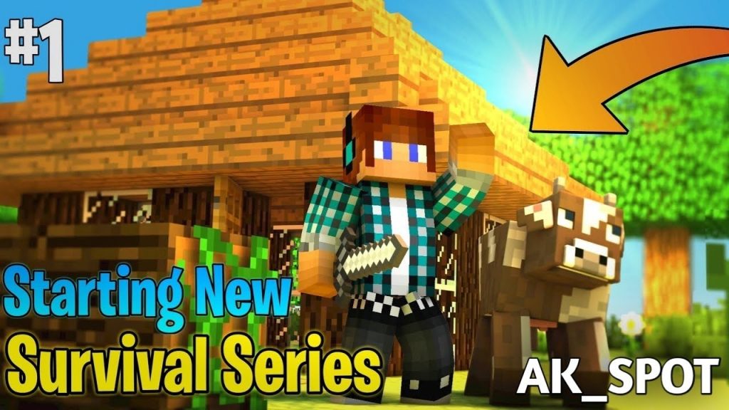 The Beginning Of Minecraft Survival series. @AK - Spot @Techno Gamerz @Adi-Spot