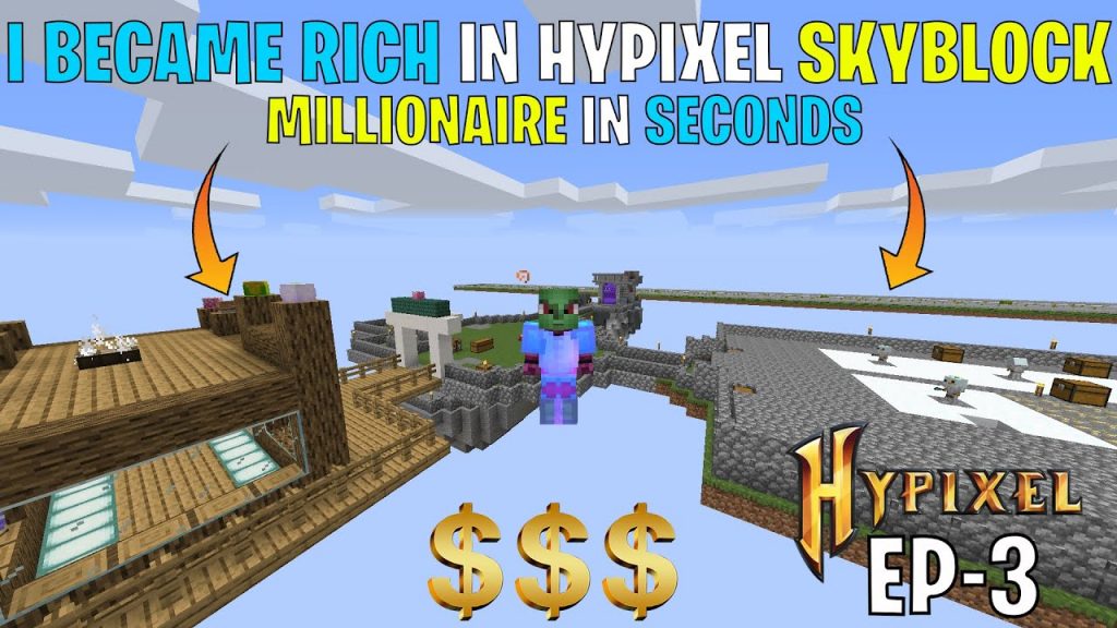 I BECAME A MILLIONAIRE IN HYPIXEL SKYBLOCK #EP3
