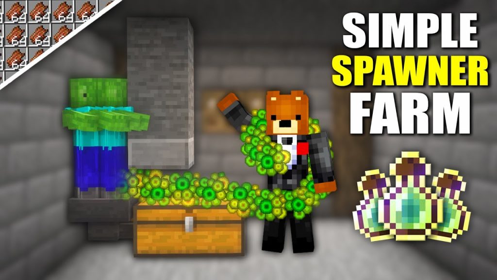 Minecraft Easy Zombie & Skeleton Mob Spawner XP Farm | Tutorial 1.18