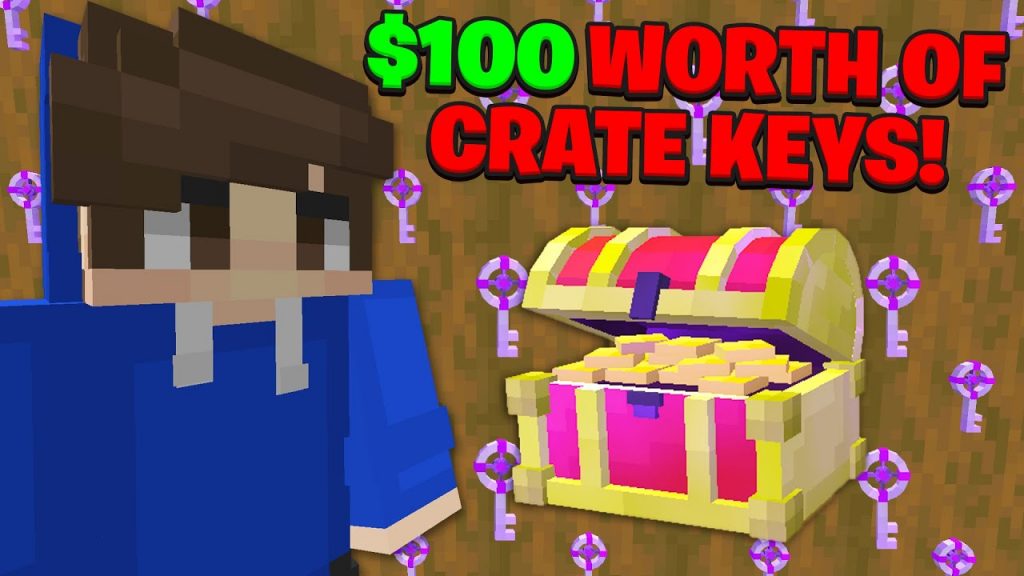 $100 Worth Of CRATE KEYS, Here's What I Got! Minecraft Skyblock MCHub