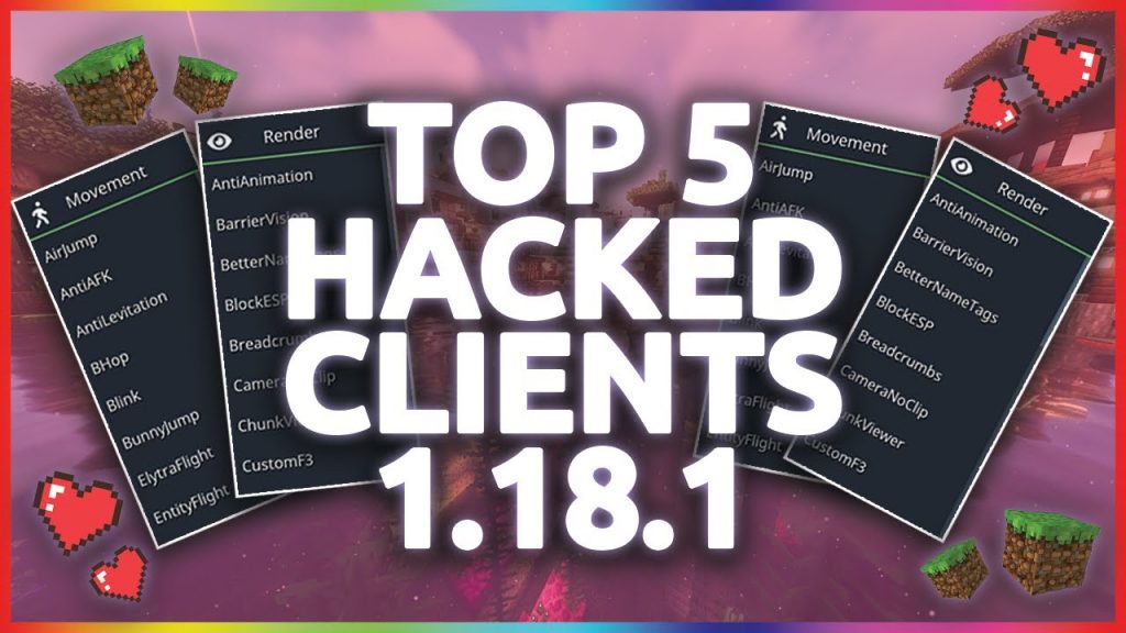 Top 5 Hacked Clients For Minecraft 1.18.1 | The Best Hack / Hacked Client For Anarchy & Crystal PVP