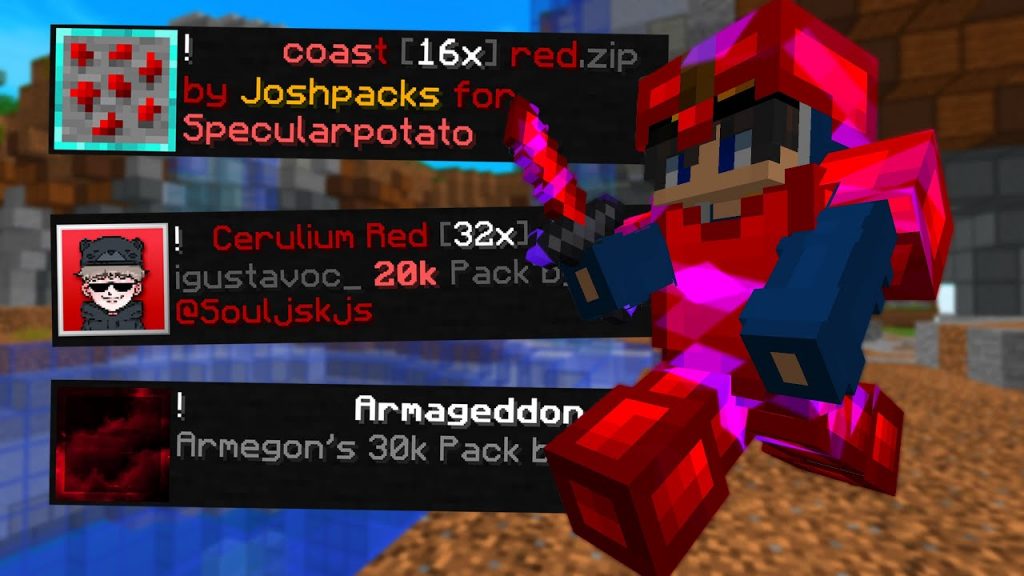 Top BEST RED Bedwars Texture Packs (1.8.9)