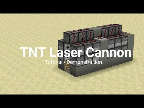 TNT Laser Cannon! New Redstone Cannon Tutorial!