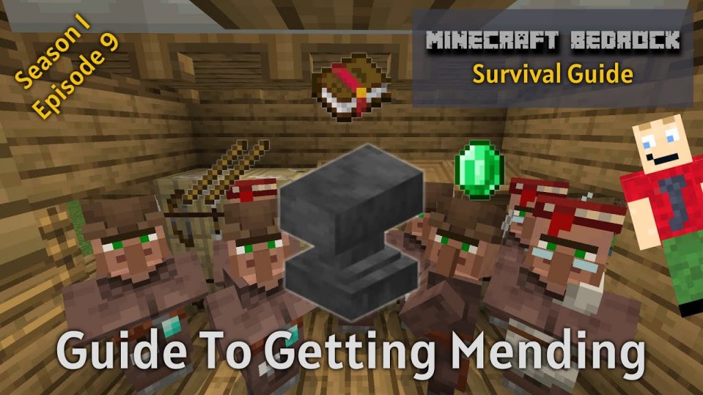 Getting Mending From Villagers | S1E9 | Minecraft Bedrock Survival Guide