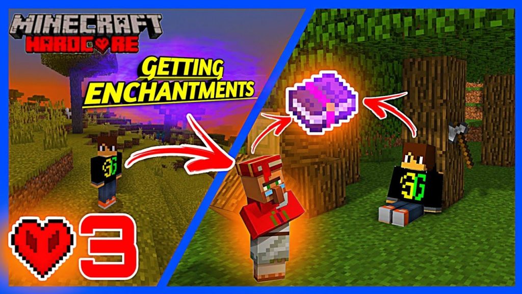 Getting enchantments in minecraft hardcore ep 3 || How to Get Enchanted Items in Minecraft