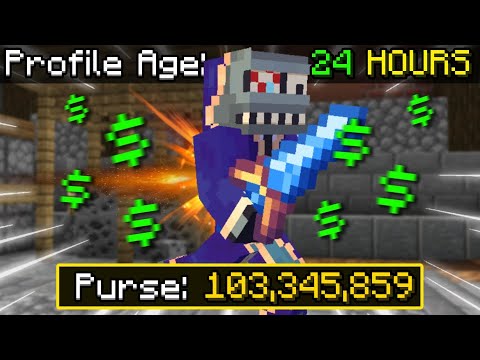 How I Got 100 MILLION Coins in 24 Hours | Hypixel Skyblock