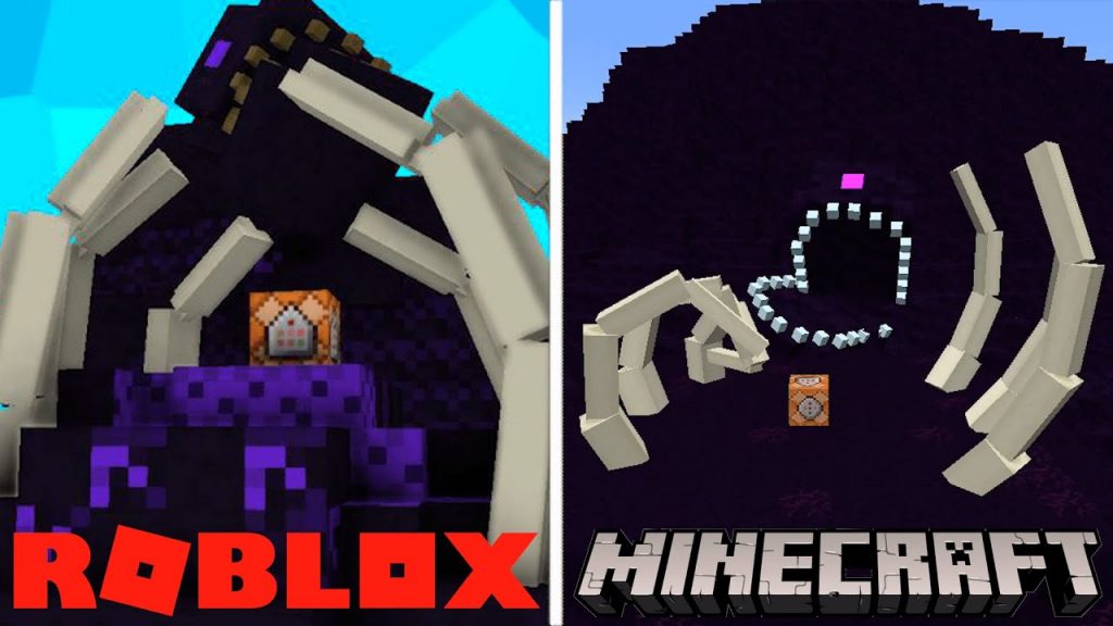 Killing Wither Storm with Formidi-Bomb in Minecraft Vs in Roblox