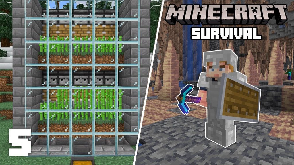 Minecraft: AFK Sugarcane Farm & Epic Caves! - 1.18 Survival Let's play | Ep 5
