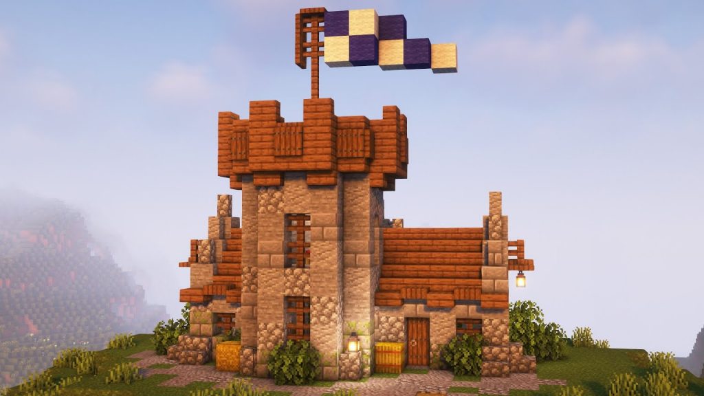 Minecraft: EASY Starter Castle for Survival [Tutorial]