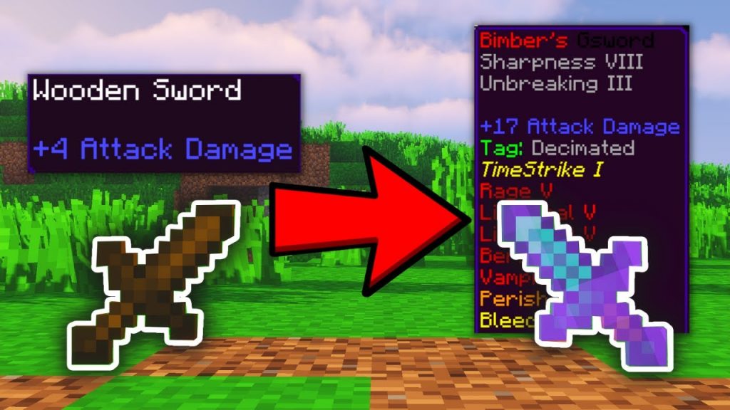 Trading From A Wooden Sword To A MAX GSword - MCPE Factions