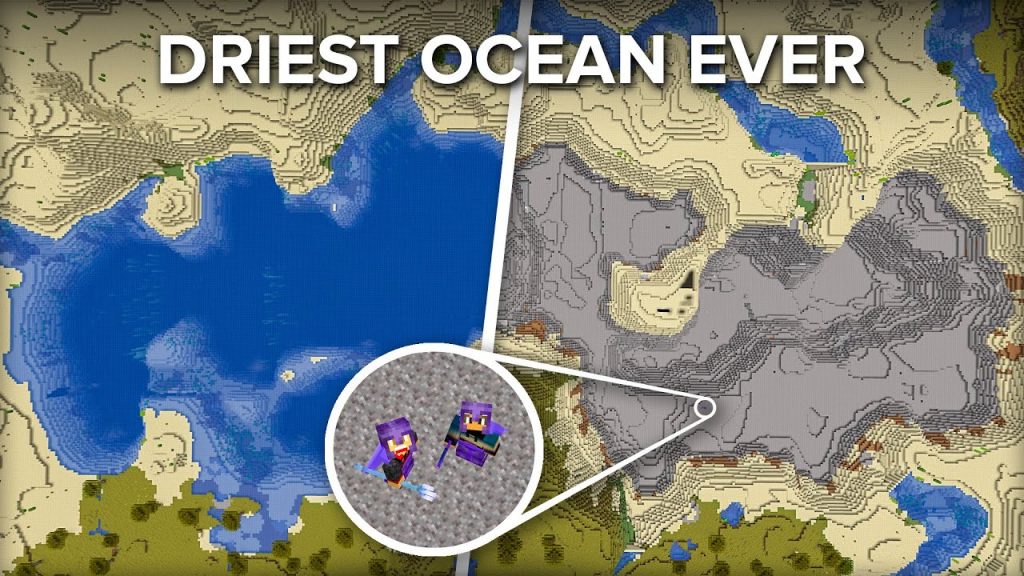 We Drained The WHOLE Ocean in Minecraft Survival