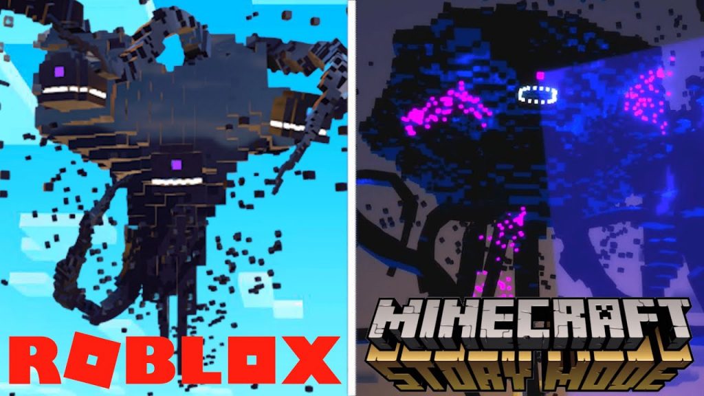 Wither Storm in Minecraft Story Mod Vs Wither Storm in Roblox