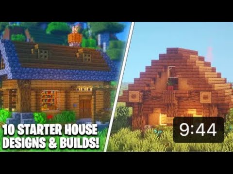 10 EASY Minecraft Starter Houses to Build in Survival! Build Guide & Tutorial