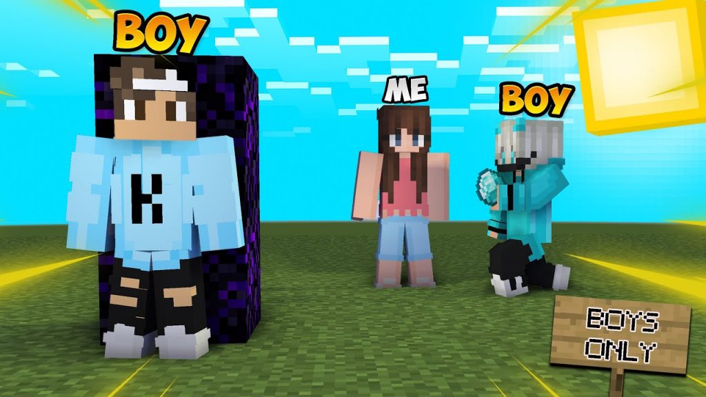 I Secretly Joined BOYS ONLY Server as GIRL in Minecraft ! #2