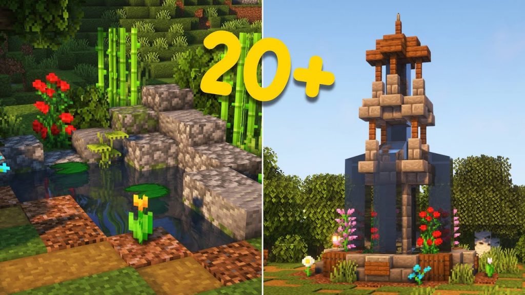 20+ Minecraft OUTDOOR Build Hacks & Designs!