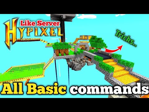 All Basic commands in Crafters Skyblock || Real Hypixel for MCPE