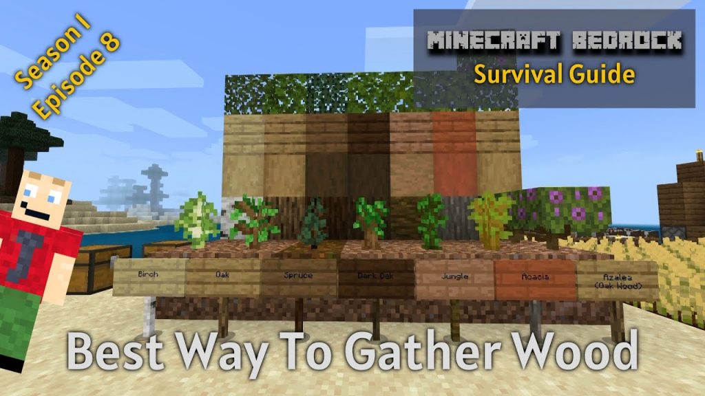 Best Way To Gather Wood In Minecraft | S1E8 | Minecraft Bedrock Survival Guide