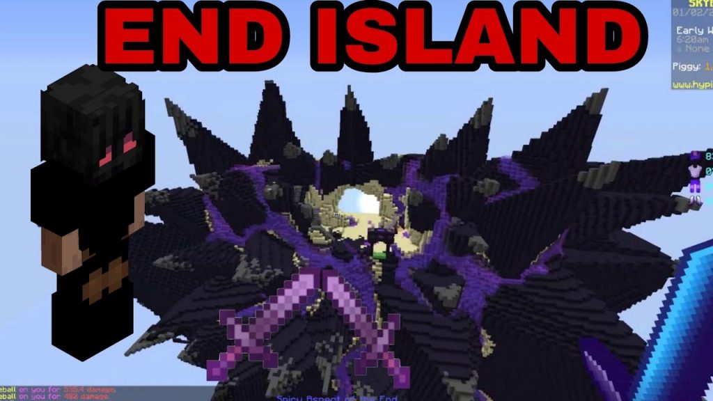 GOING TO END ISLAND IN HYPIXEL SKYBLOCK SERVER|| FAKEPIXEL SKYBLOCK #minecraft #hypixel