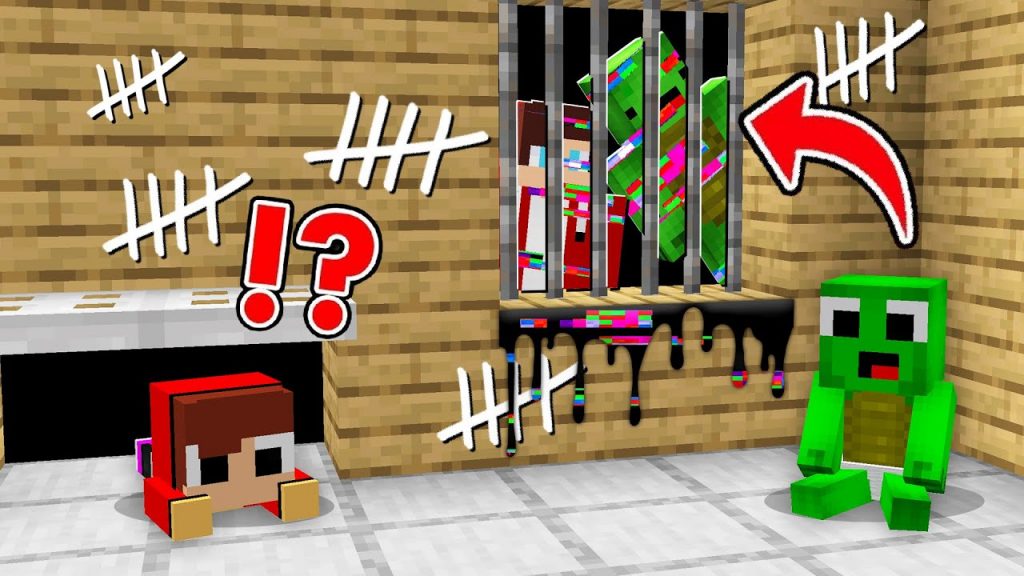 How Baby Mikey & JJ Esacped FROM GLITCH PRISON of FAMILY MAIZEN in Minecraft challenge Maizen Mazien