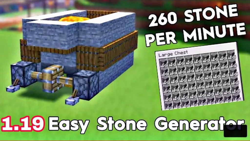 How To Build Infinite STONE FARM In Minecraft 1.19