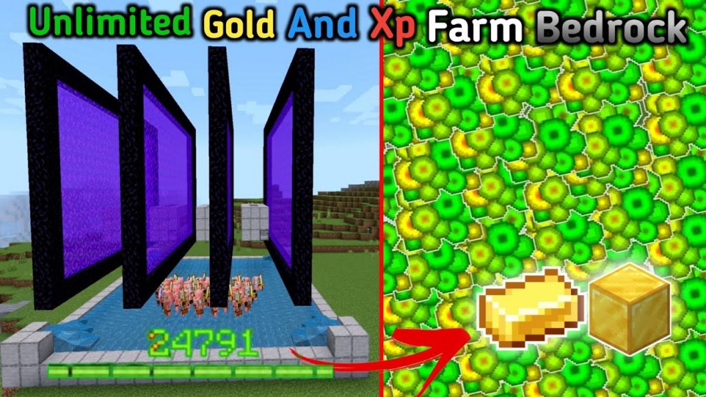 How To Make Unlimited Gold & Xp Farm On Minecraft Pe | Easy Minecraft Xp Farm Glitch | VkVickeyGamer