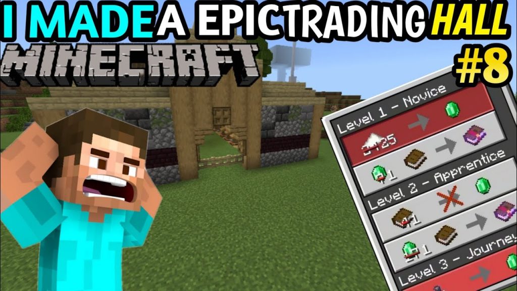 I MADE A EPIC TRADING HALL in |Minecraft | Survival series video(HINDI) #minecraft #amk #gaming