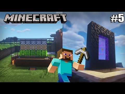 I MADE AUTOMATIC SUGARCANE FARM AND NETHER PORTAL IN MINECRAFT | GAMEPLAY #4