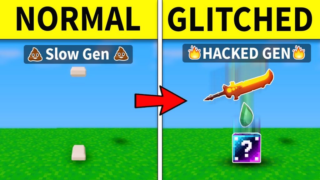 I SECRETLY CHEATED Using GLITCHED LUCKY BLOCKS  in Roblox Bedwars
