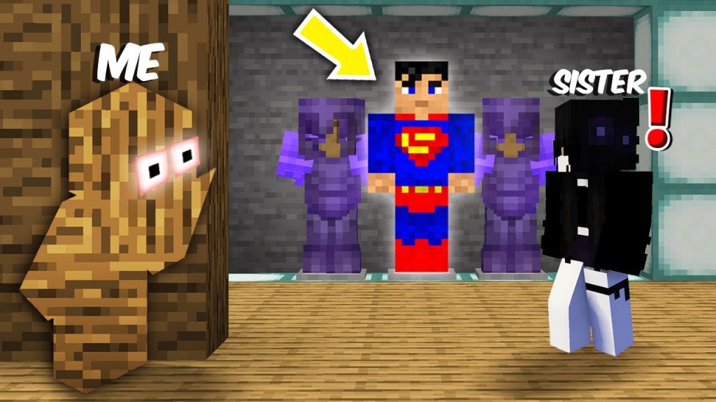 I Stole SUPERMAN Suit From My Sister's Secret ILLEGAL Bunker in Minecraft | Trolling Sister