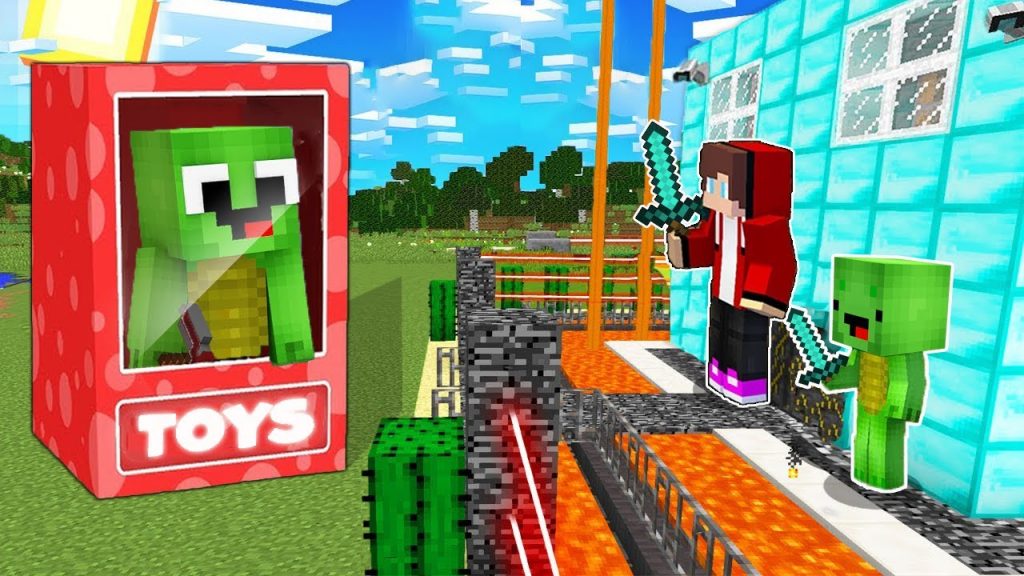 Maizen Mikey Toy vs Security House - Minecraft gameplay by Mikey and JJ (Maizen Parody)