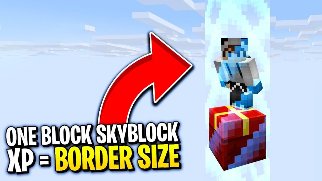 Minecraft One block SkyBlock , But Your XP = Border Size...