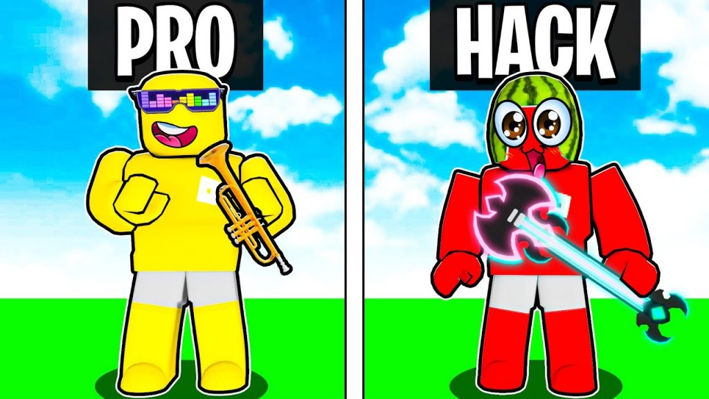 PRO vs HACKER in Roblox Bedwars GLITCHED WEAPONS