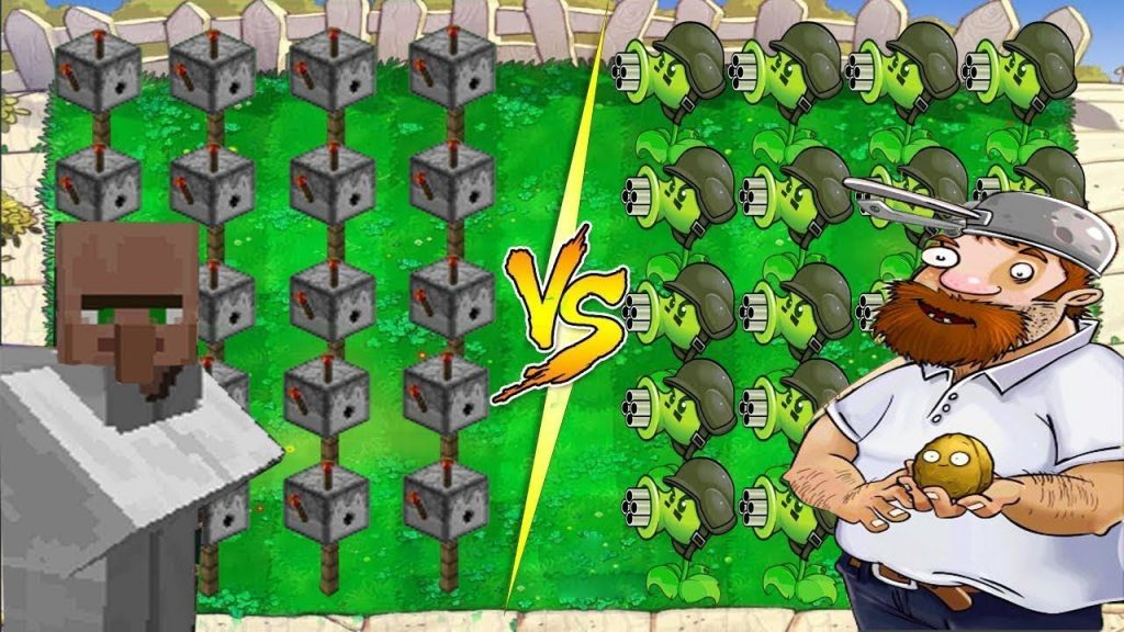 Plants vs Zombies - Gatling Pea Minecraft vs Gatling Pea PvZ Hack