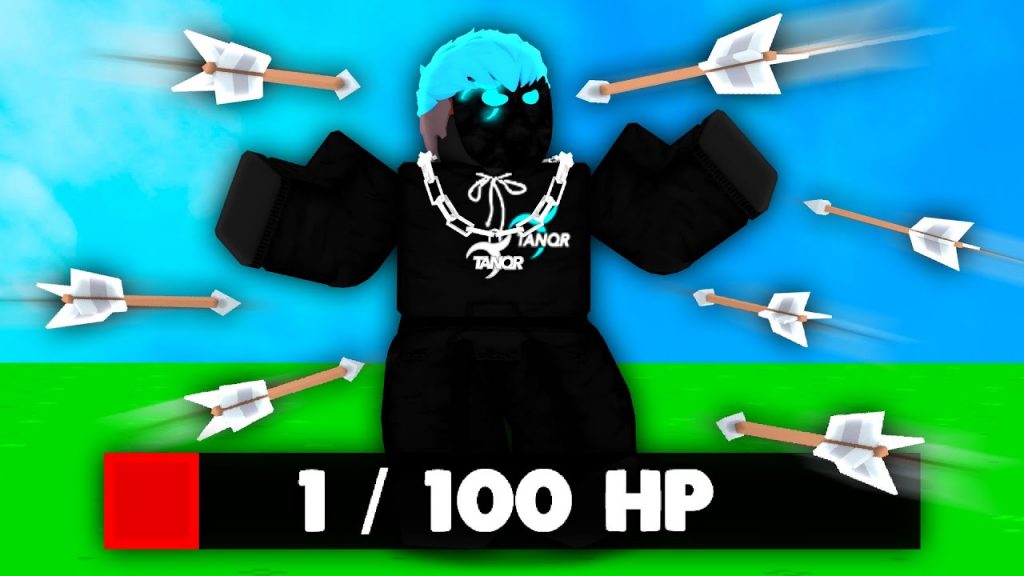 Roblox Bedwars, But I can't take ANY damage.. (1HP)