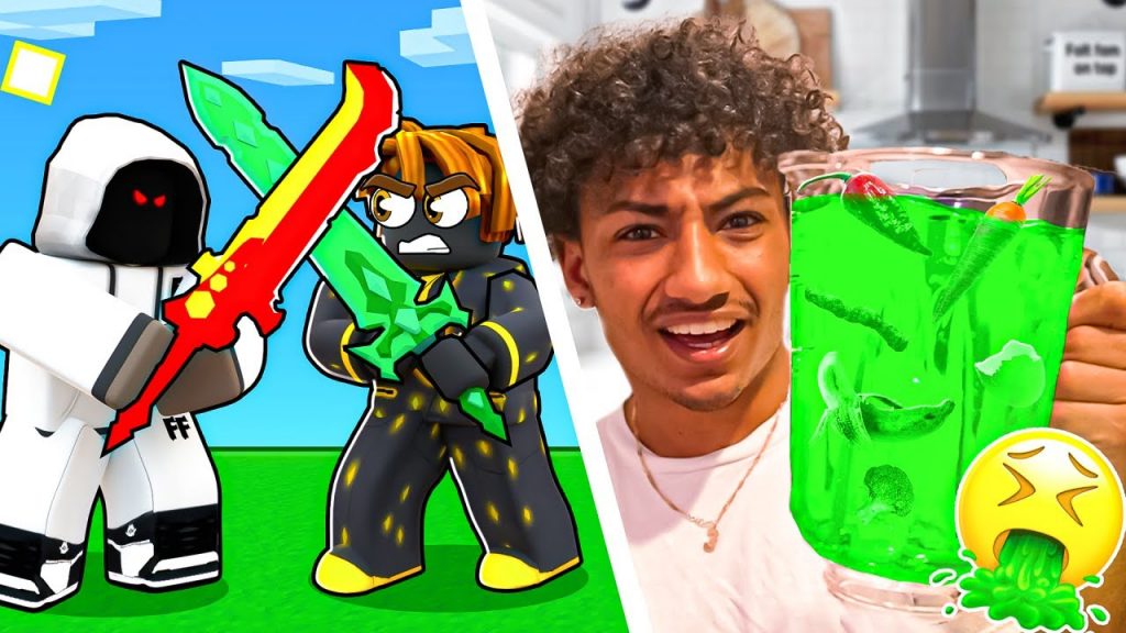 Roblox Bedwars, But LOSER Drinks GROSS SMOOTHIE