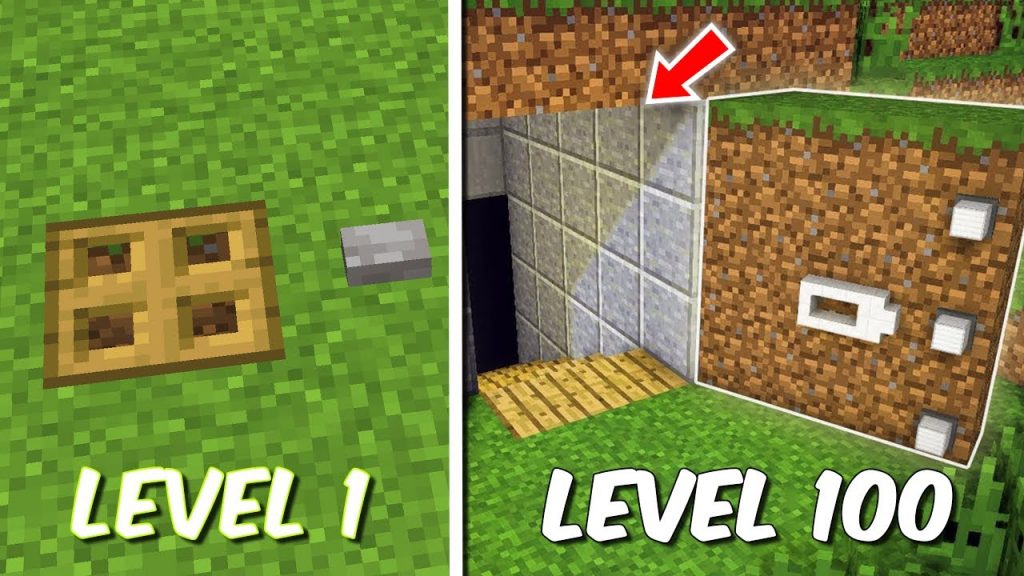 Testing Minecraft Secret Bases from Level 1 to Level 100