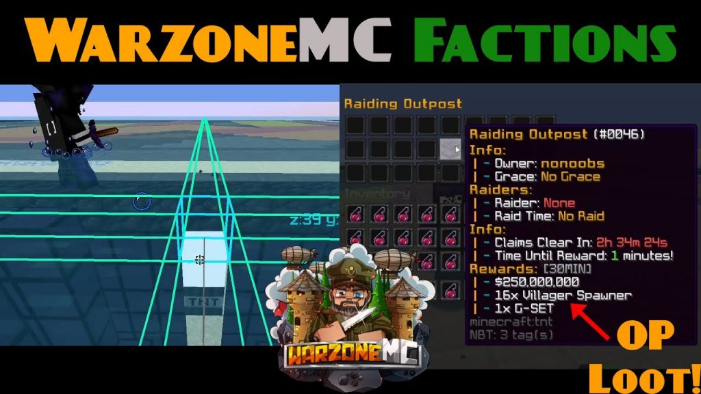 WarzoneMC Factions Ep 2: We held R-Post for 12 HOURS Straight! + Base Complete!