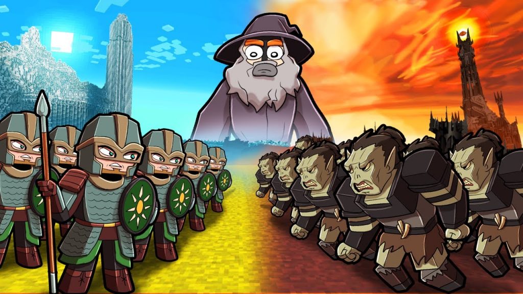 Middle Earth LOTR MAP WARS in Minecraft! (Rohan vs Mordor)