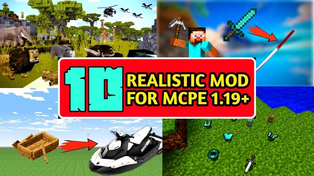 Top 10 epic mods for minecraft pocket edition || Best Minecraft mods 1.19 || Live Shub ||