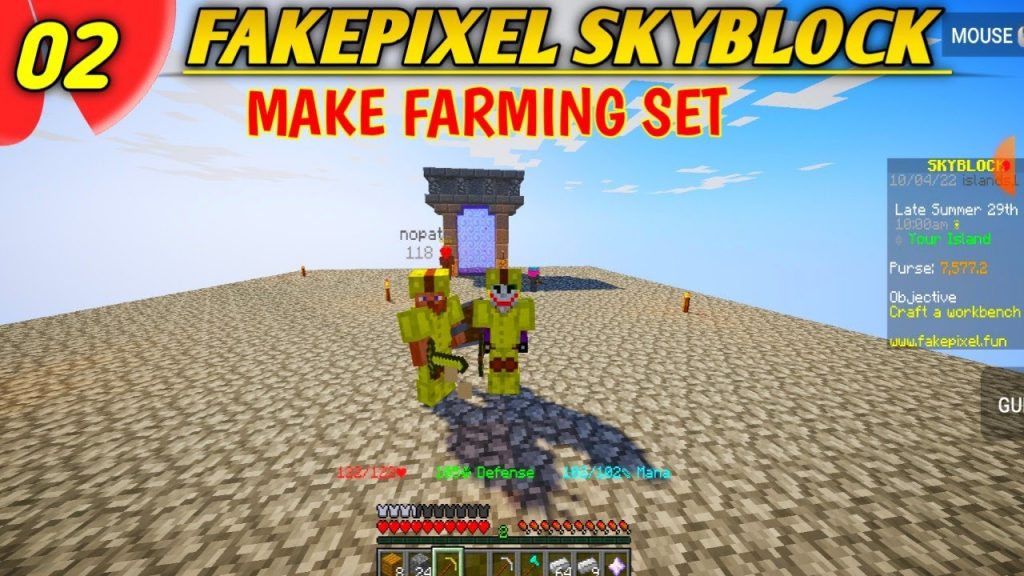 fakepixel skyblock ep 2 | how to play hypixel in mcpe | how to become rich in fakepixel skyblock