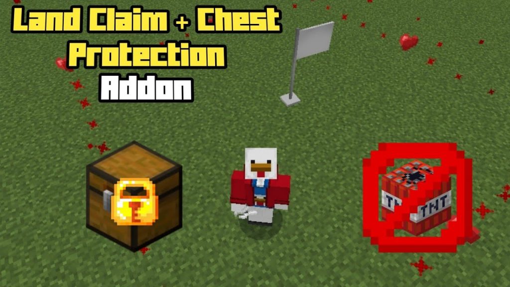 Land Claim + Chest Protection Addon || Minecraft Bedrock / MCPE Addon || LGUNM YT