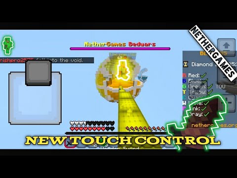 Minecraft bedwars with new controls pocket edition gameplay| Minecraft 1.19