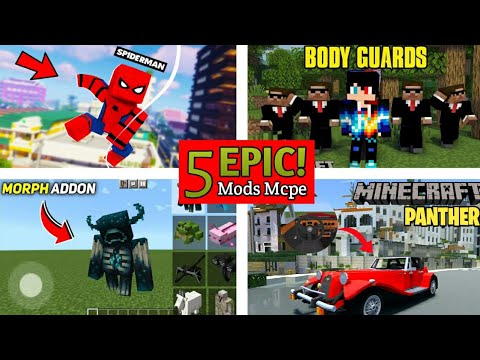 Top 5 Epic Mods For Minecraft Pocket edition 1.19+ || Best Mod For Minecraft pe ||