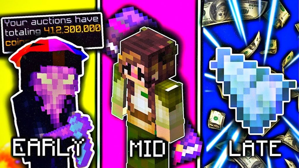 The best EARLY/MID/LATE game money making methods! (Hypixel Skyblock)