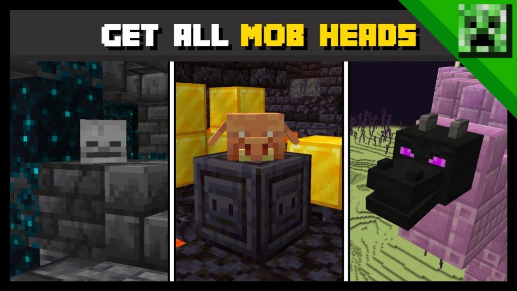 How to Easily get ALL MOB HEADS in Survival Minecraft! - Mob Head Guide